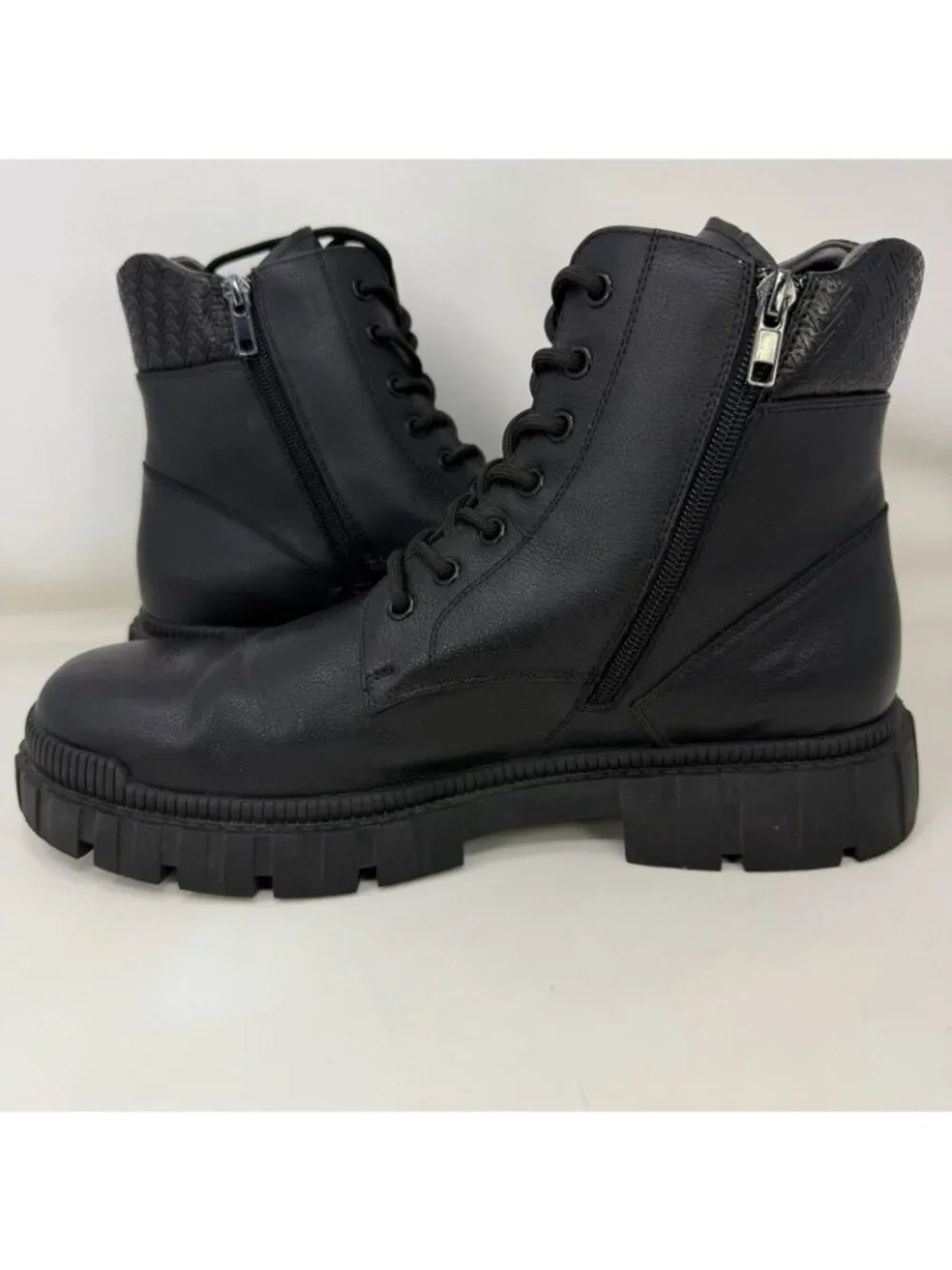 Aldo Newfield Side Zip Waterproof Lugged Leather Boots Black Men’s Size 12